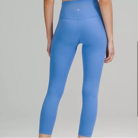 Lululemon Align High Rise Crop Legging Blue Nile 10 NEW - Picture 4 of 12